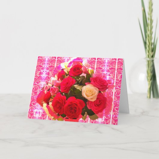 Rose und Gesichtskarte Karte (Vorderseite)