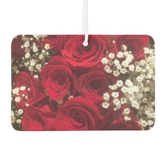 Rose und Gipskraut Air Freshener Autolufterfrischer (Vorderseite)