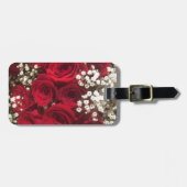 Rose und Gipskraut Gepäckanhänger (Vorderseite horizontal)