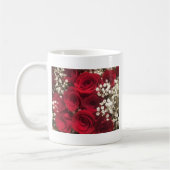 Rose und Gipskraut Kaffeetasse (Links)