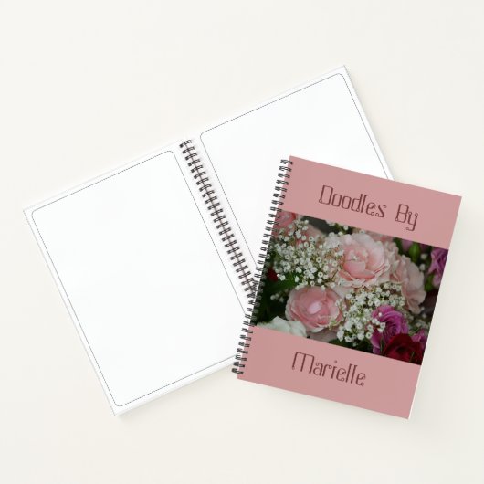 Rose und Gipskraut - Sketchbook Notizblock (Innenseite)