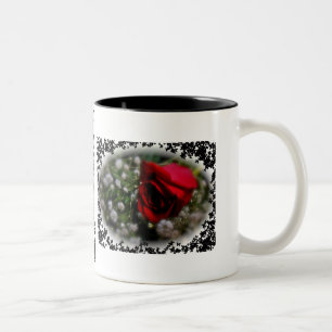 Rose und Gipskraut Zweifarbige Tasse