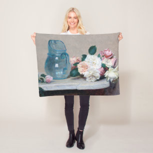 Rose und Glass Jug, Henri Fantin-Latour Fleecedecke