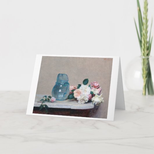 Rose und Glass Jug, Henri Fantin-Latour Karte (Vorderseite)