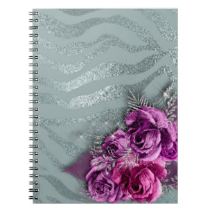 Rose und Glitterie Tiger Streifen Notizblock