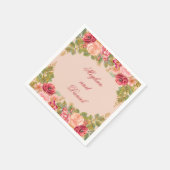 Rose und Glitzer Hochzeiten von Napkins Serviette (Ecke)