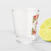 Rose und Glitzer Trauzeugin Schnapsglas (Links)