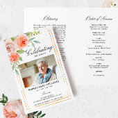 Rose- und Gold-Beerdigungsprogramm | Dienstplan