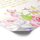 Rose und Gold Confetti-Hochzeitsmesse Poster (Ecke)