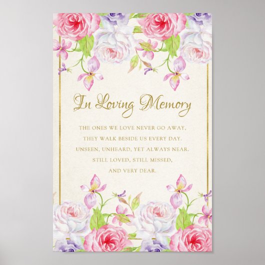 Rose und Gold Confetti-Hochzeitsmesse Poster (Vorne)
