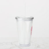 Rose und Gold Frau an Brautparty Square Acryltrinkbecher (Rechts)