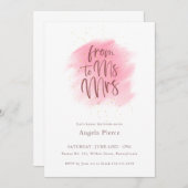 Rose und Gold Frau Calligraphy Brautparty Einladung (Vorne/Hinten)