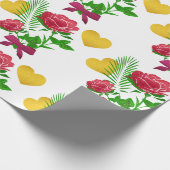 Rose und Gold Heft Geschenkpapier (Ecke)