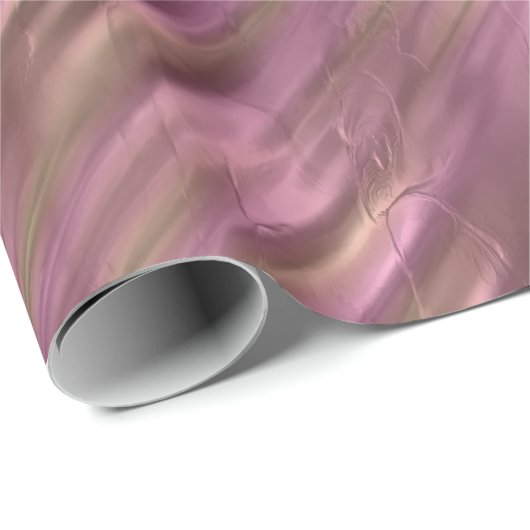 Rose und Gold-Metallic-Effekt 2 Geschenkpapier (Rolleneckpunkt)