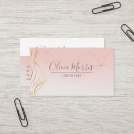 Rose und Gold Minimalistischer QR-Code Beruflich Visitenkarte