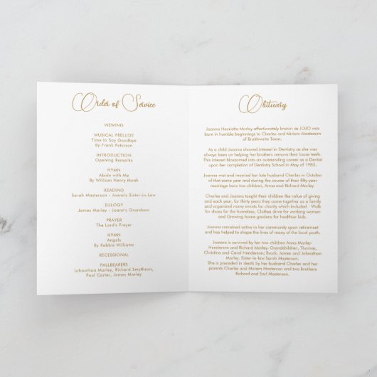 Rose- und Goldflorenträbungsprogramm Programm (Innenseite)