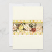 Rose und Goldgrenzdusche Einladung (Rückseite)