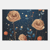 Rose und Goldpolka Geschenkpapier Set (Vorderseite 2)