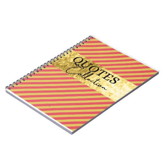 Rose- und Goldquotensammlung Notizblock (Linke Seite)