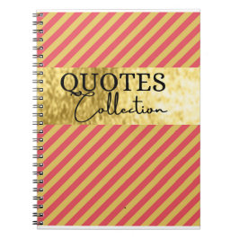 Rose- und Goldquotensammlung Notizblock