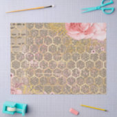 Rose- und Goldwabenkleidpapier Seidenpapier (Basteln)