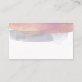 Rose und graues minimalistisches, sauberes Aquarel Visitenkarte (Rückseite)