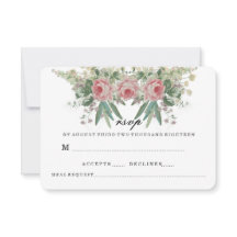 Rose UND GRÜNTÖNE, DIE RSVP WEDEN