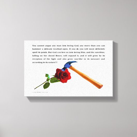 ROSE UND HAMMER LEINWANDDRUCK (Vorderseite)