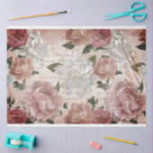 Rose und Handschriften Seidenpapier (Basteln)