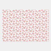 Rose und Herz Gemustert Geschenkpapier Set (Vorderseite 2)