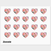 Rose und Herz ~ Heart Sticker (Blatt)