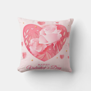 Rose und Herz Kissen