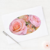 Rose und Herz ~ Oval Stickers (Umschlag)