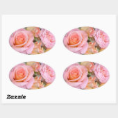 Rose und Herz ~ Oval Stickers (Blatt)