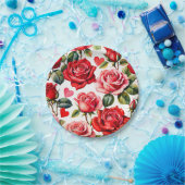Rose und Herz Pappteller (Party)