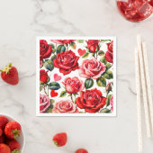 Rose und Herz Serviette (Beispiel)