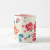 Rose und Herz Tasse (Zentrum)