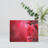Rose und Herzen Postkarte (Stehend Vorderseite)
