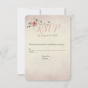 Rose und Hochzeit RSVP