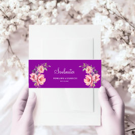 Rose und Hochzeit von Peony Floral Einladungsbanderole