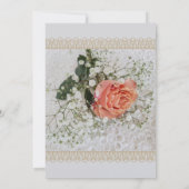 Rose und Hochzeitseinladung Einladung (Rückseite)