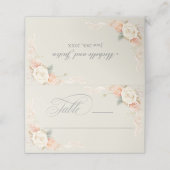 Rose- und Hochzeitsfeiern Platzkarte (Außenseite Aufgefaltet)