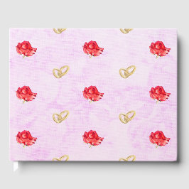 Rose und Hochzeitsraten Gästebuch