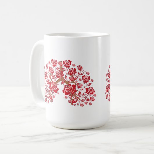 Rose und Hoffnung Kaffeetasse (Vorderseite Links)