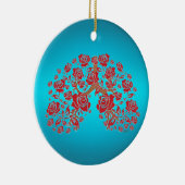 Rose und Hoffnung Keramik Ornament (Rechts)