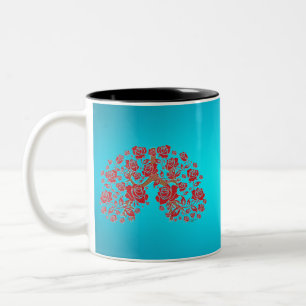 Rose und Hoffnung Zweifarbige Tasse