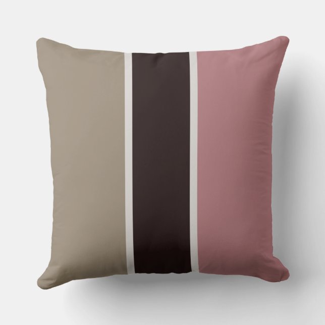 Rose und Holzstreifen Kissen (Rückseite)