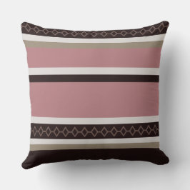 Rose und Holzstreifen Kissen