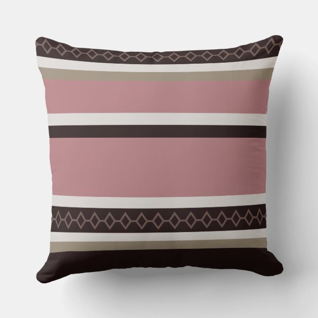 Rose und Holzstreifen Kissen (Rückseite)