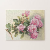 Rose und Hummeln Paul de Longpre Art Puzzle (Horizontal)